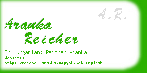 aranka reicher business card